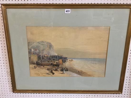 Samuel Read (1815-1883), watercolour, Hastings, signed and inscribed